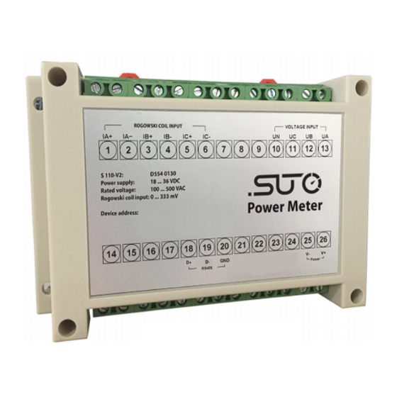 SUTO S110 Instruction And Operation Manual