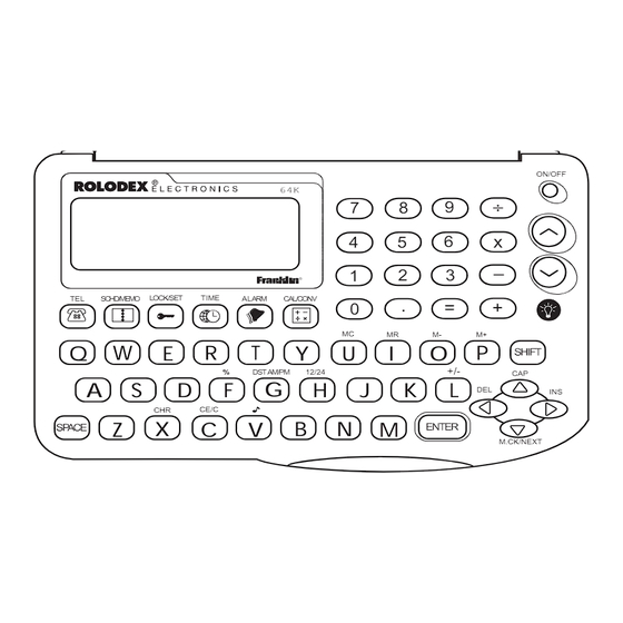 Franklin Rolodex RF-1064 User Manual