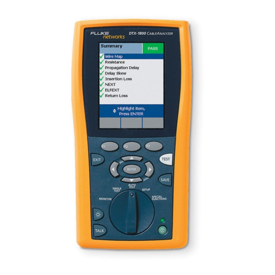 Fluke DTX-1800 Technical Reference Handbook