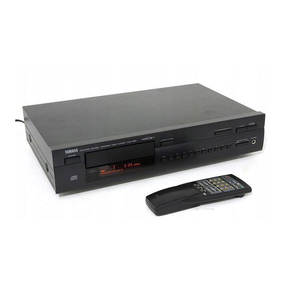 User Manuals: Yamaha CDX- 590 Compact Disc Player