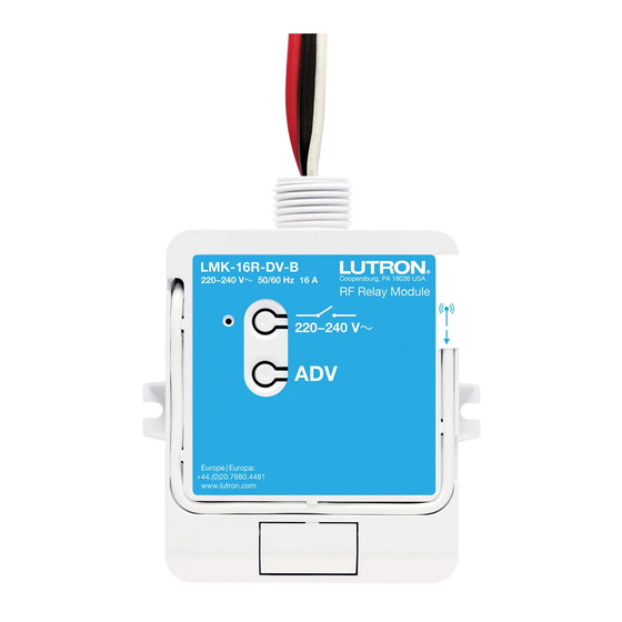 Lutron Electronics LMM-16R-DV-B Installation