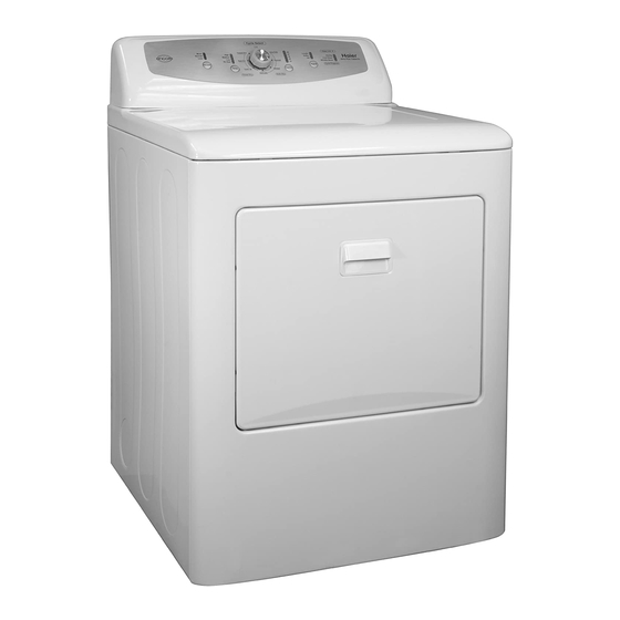 Haier GDE750AW Front Load Dryer Manuals