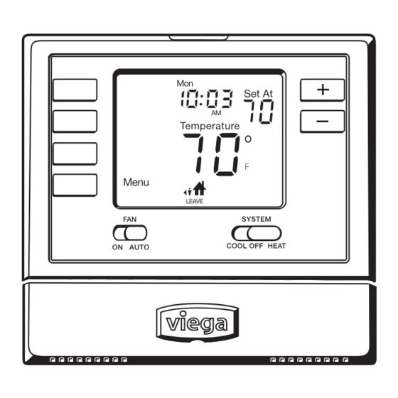 Viega Programmable Heat/Cool Thermostat Product Instructions