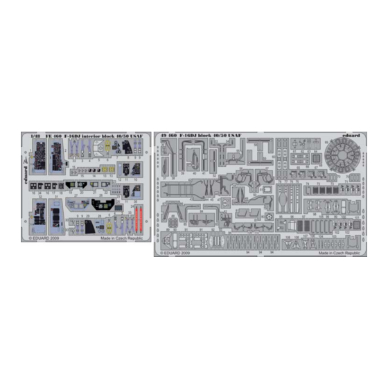 Eduard F-16DJ block 40/50 USAF S.A. Assembly Instructions Manual