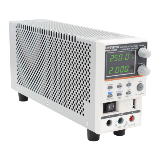 GW Instek PFR-100L Programming Manual