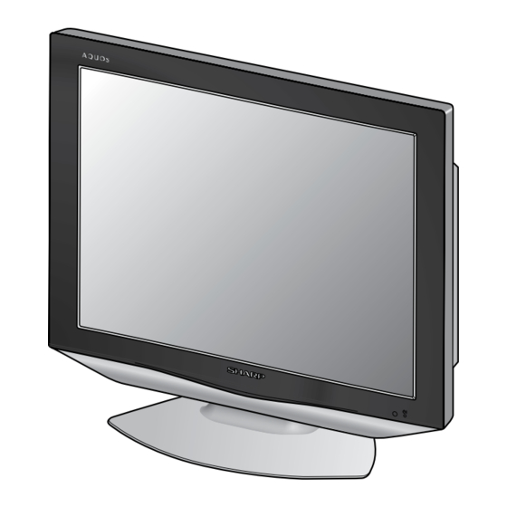 Sharp AQUOS LC-20SD5E Operation Manual