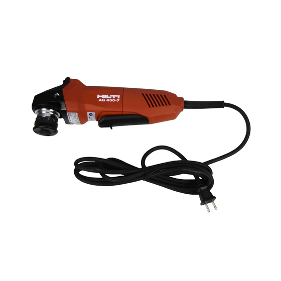 Hilti AG 450-7 (S/D) Operating Instructions Manual