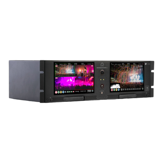 Atomos Shogun Studio 2 Quick Start Manual