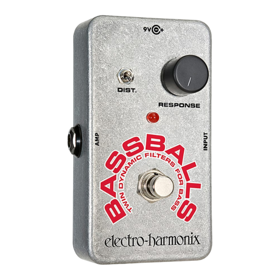 Electro-Harmonix Bassballs Operating Instructions