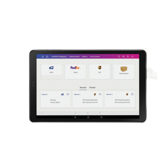 Pitney Bowes SendPro Tablet User Manual