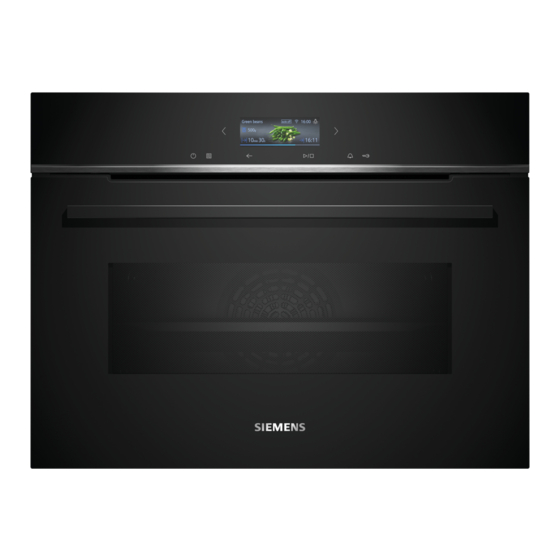 Siemens CM724G1B1 User Manual And Installation Instructions