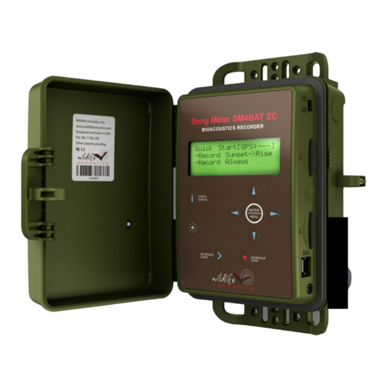 Wildlife Acoustics SM4BAT ZC User Manual