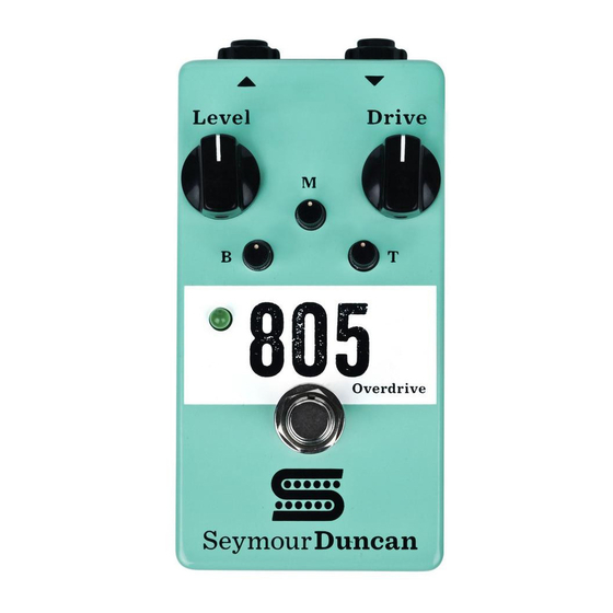 Duncan 805 Overdrive User Manual