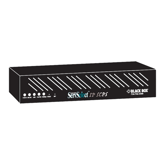 Black Box ServSelect KV119A Installer/User Manual
