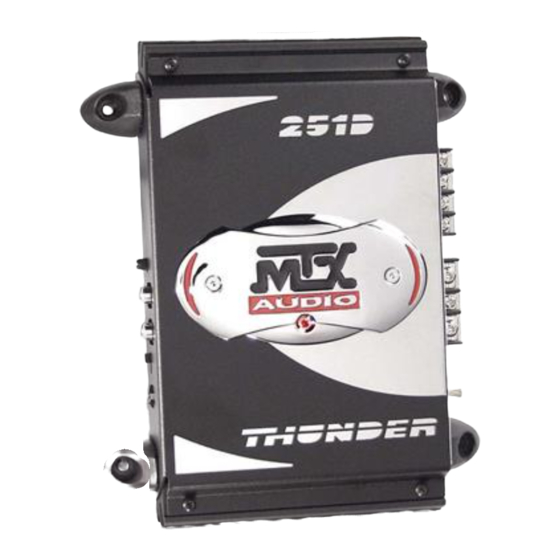 MTX Thunder 311D Owner's Manual