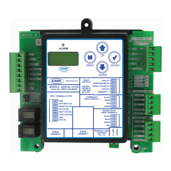 AAON V12100 MHGRV-X Manuals