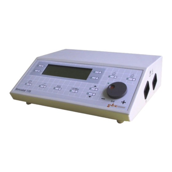 GBO SONOSTAT 135 Manuals