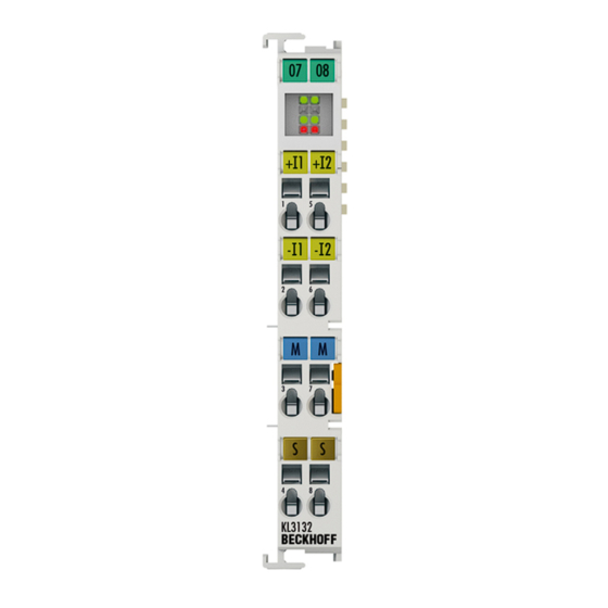 Beckhoff KL31 2 Series Manuals