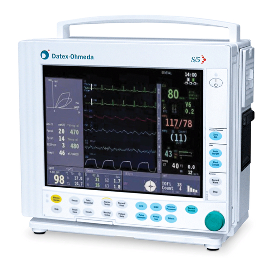 Datex-Ohmeda S/5 Compact Anesthesia Monitor Technical Reference Manual