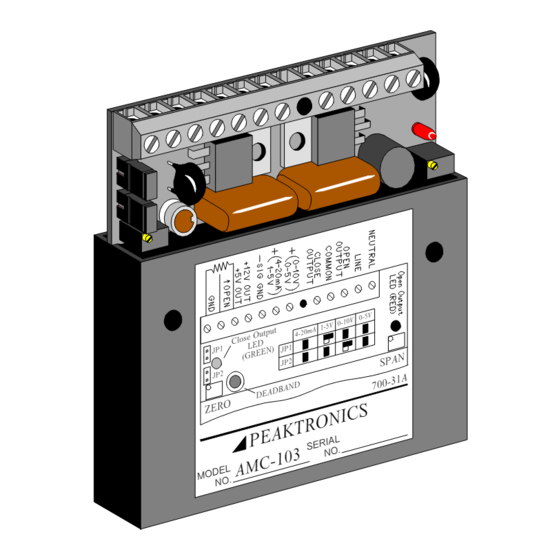 Peaktronics AMC-103 Manual