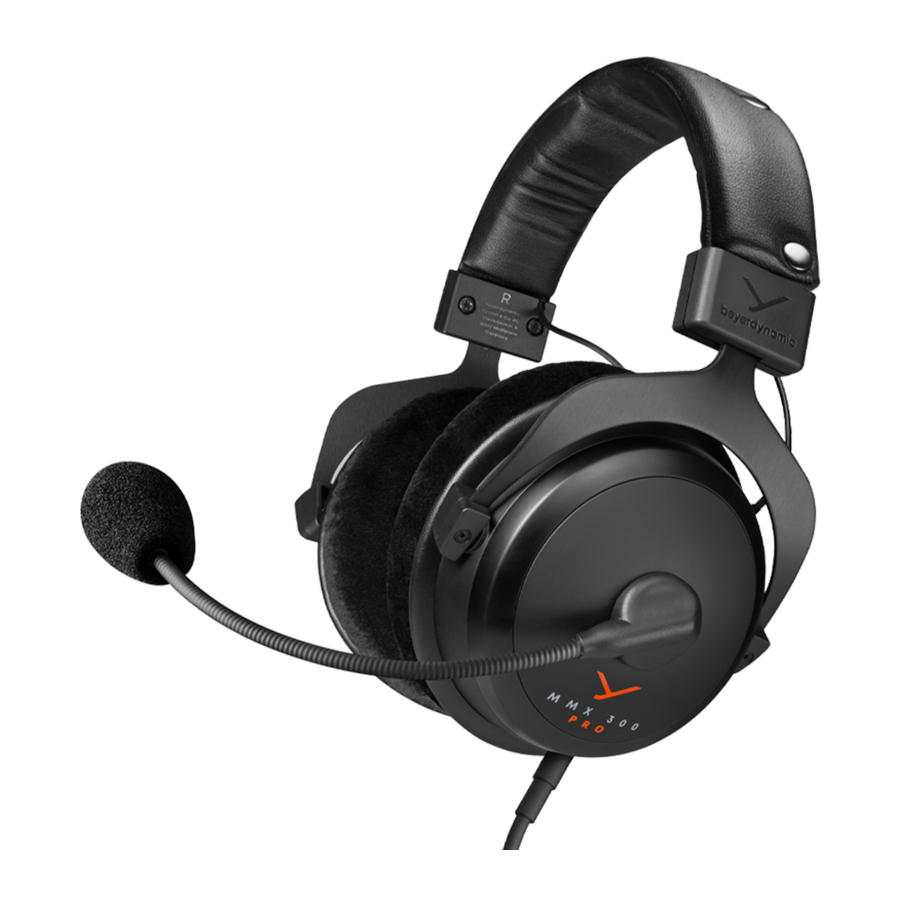 Beyerdynamic MMX 300 PRO (730670, 1000081) - Gaming Headsets Manual