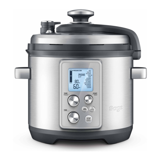 Sage Fast Slow Pro SPR700 Quick Manual