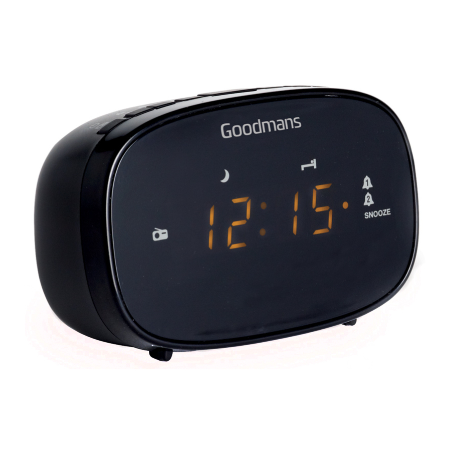 Goodmans GCR02 - Alarm Clock Radio Manual