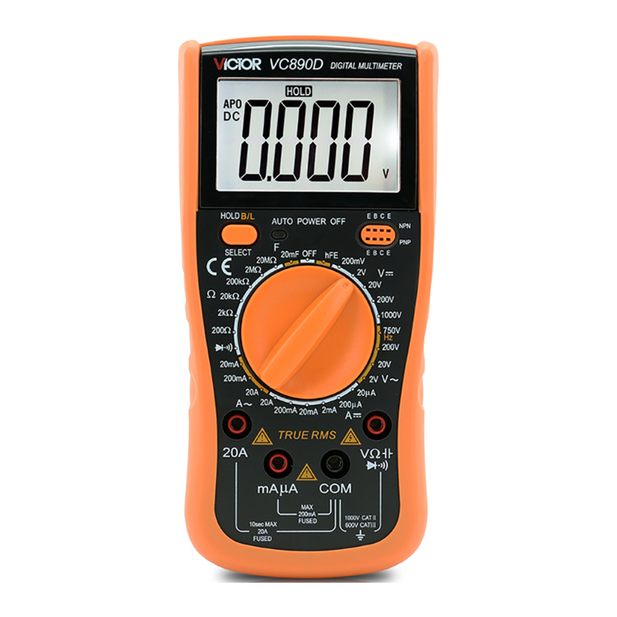 Victor VC890D Manual