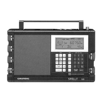 Grundig SATELLIT500 Manual