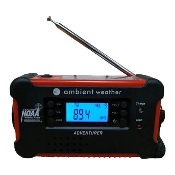 Ambient Weather WR-111A ADVENTURER User Manual