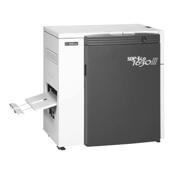 Mitsubishi SILVER DIGIPLATER SDP-ECO 1630 III Manuals