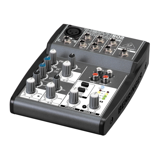 Behringer PODCASTUDIO Quick Setup Manual