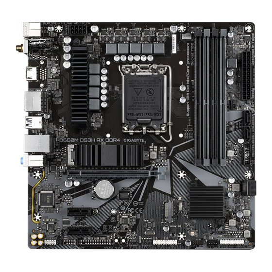 Gigabyte B660M DS3H AX DDR4 User Manual