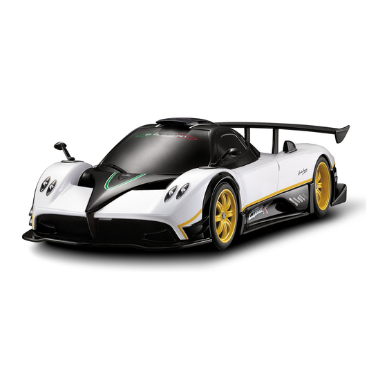Jamara Pagani Zonda R Instructions Manual