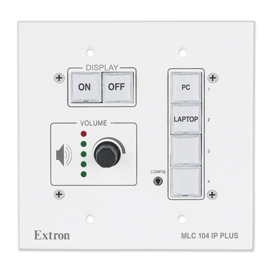 Extron electronics MediaLink Controller MLC 104 IP Plus Setup Manual