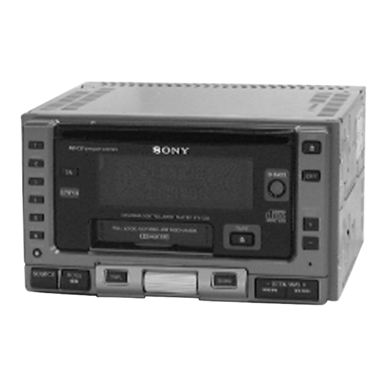 Sony WX-C55 Service Manual