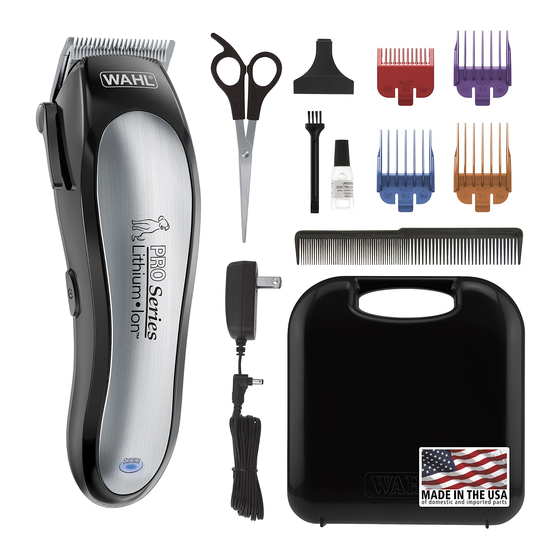 WAHL LITHIUM PRO SERIES INSTRUCTIONS MANUAL Pdf Download ManualsLib