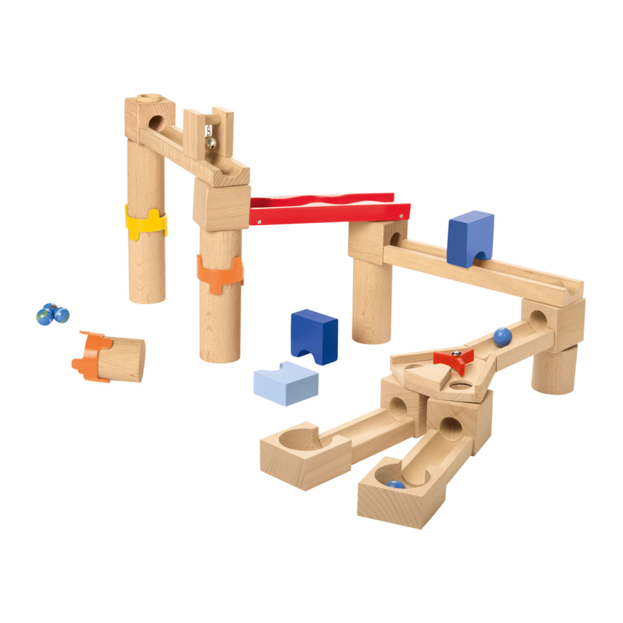 Play Tive Junior Playtive Cascade Marble Run 35 Pieces Wooden Marble Run