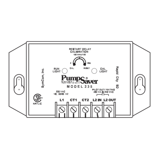 SymCom PumpSaver 235 Installation Instructions Manual