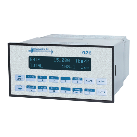 Flowmetrics 926-ST1LE Manual