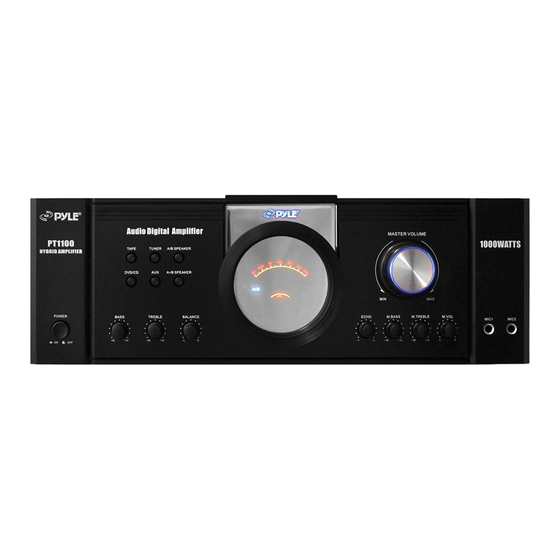 Pyle Pro  amplifier PT-1100/PT3300 Operating Manual