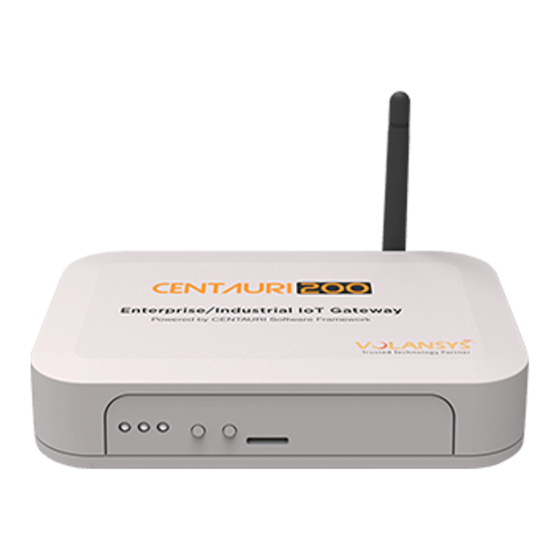 Volansys CENTAURI-200 IoT Gateway Manuals