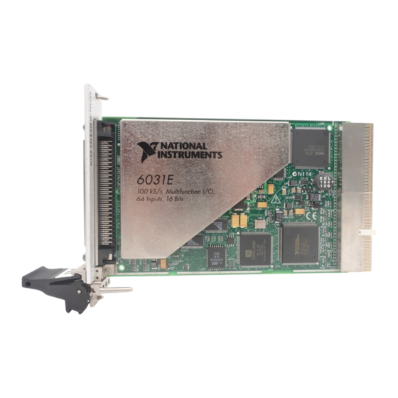 National Instruments PXI-6031E User Manual