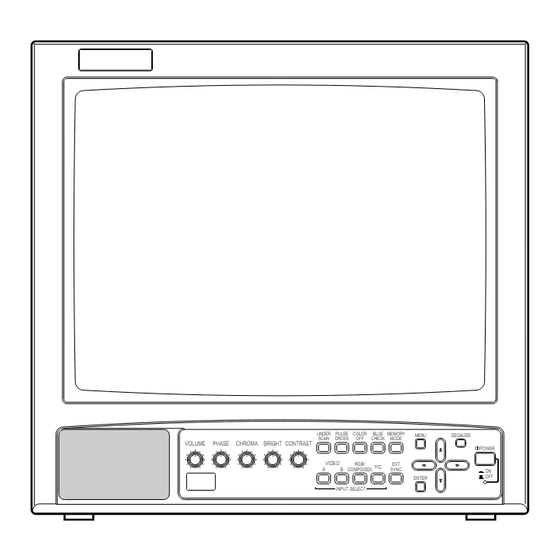 JVC BM-H1900SU - Color Production Monitor Instructions Manual