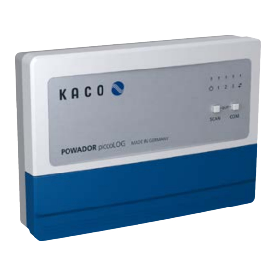 Kaco Powador-piccoLOG Manuals