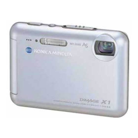 Konica Minolta DiMAGE X1 Firmware Update Manual