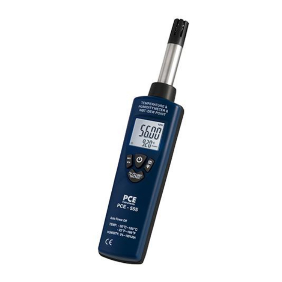 PCE Instruments PCE-555 User Manual