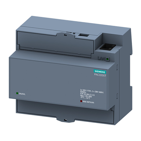 Siemens PAC3200T Operating Instructions Manual