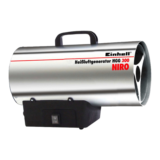 EINHELL HGG 300 Niro Gas Fan Heater Manuals