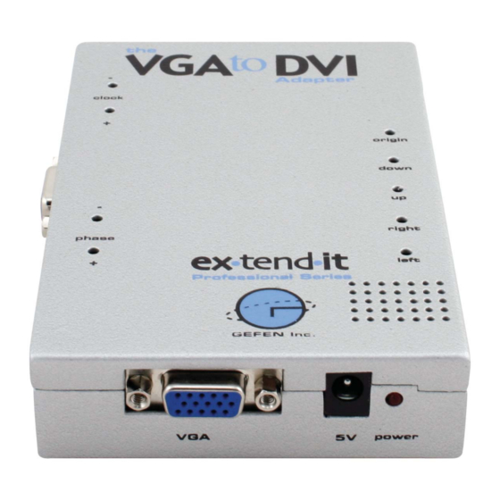 Gefen VGA-2-DVI Manuals